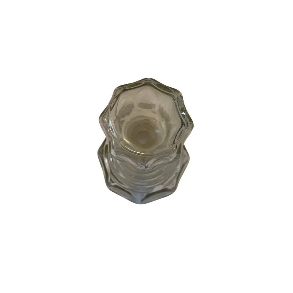 Vintage 1960s Modern Teardrop Shaped Stopper Mid Century Clear Glass Decanter